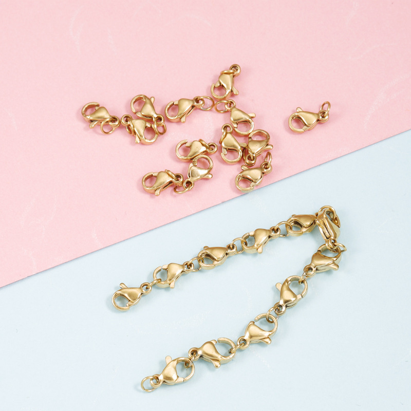 Good Quality Gold Plated Stainless Steel Metal Jewellery Lobster Clasp For Necklace Bracelet Jewelry Making