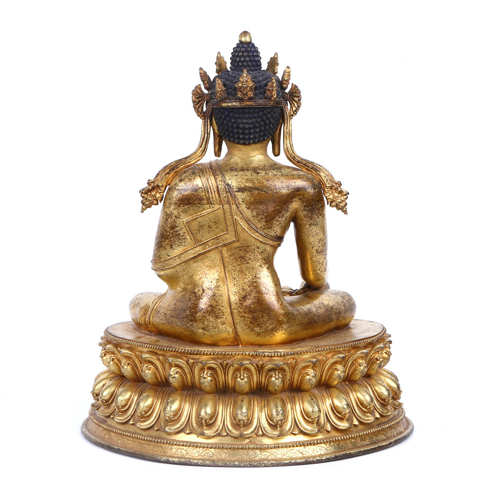 Wholesale Customized Tibetan Religious Buddha Statues Five   Bodhisattvas Copper Buddha Statues