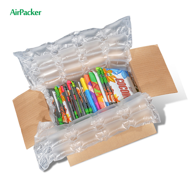 Packing Material Void Filling Air Cushion Pillow Air Inflatable Bag Four Rows Bubble Film Edge Protector Epack Foam Packaging PE