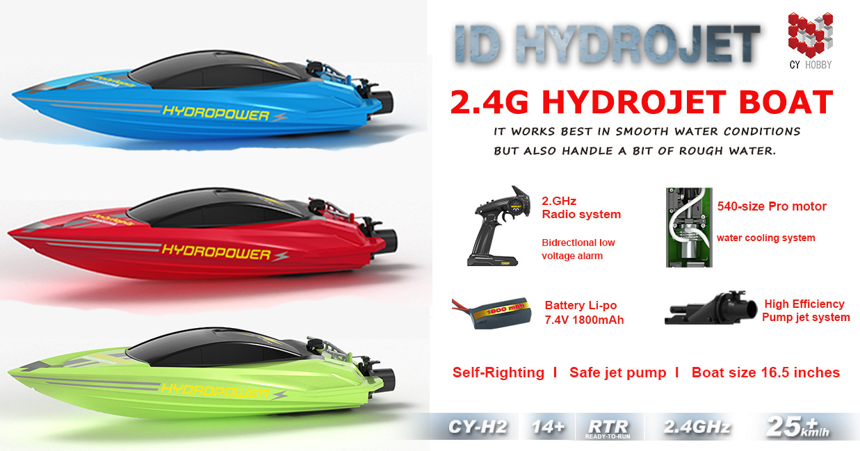 NEW CY-H2 2.4G RC Hydro jet Boat remote control jet pump boat with high speed 25+KM/H