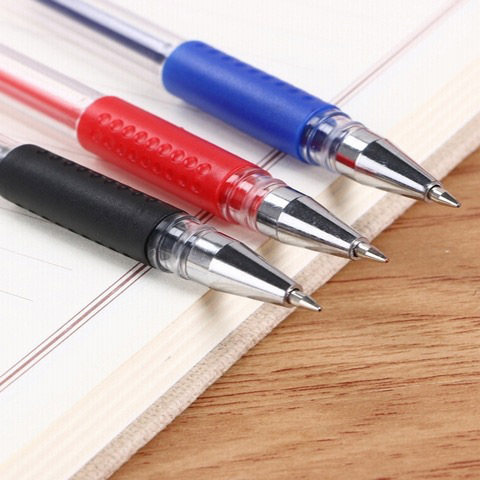 Wholesale Gift Advertising Promotional Refillable Stationery 0.5 mm Ink Gel Pen Plastic Bulk Red Black Blue Signature Gel Pens