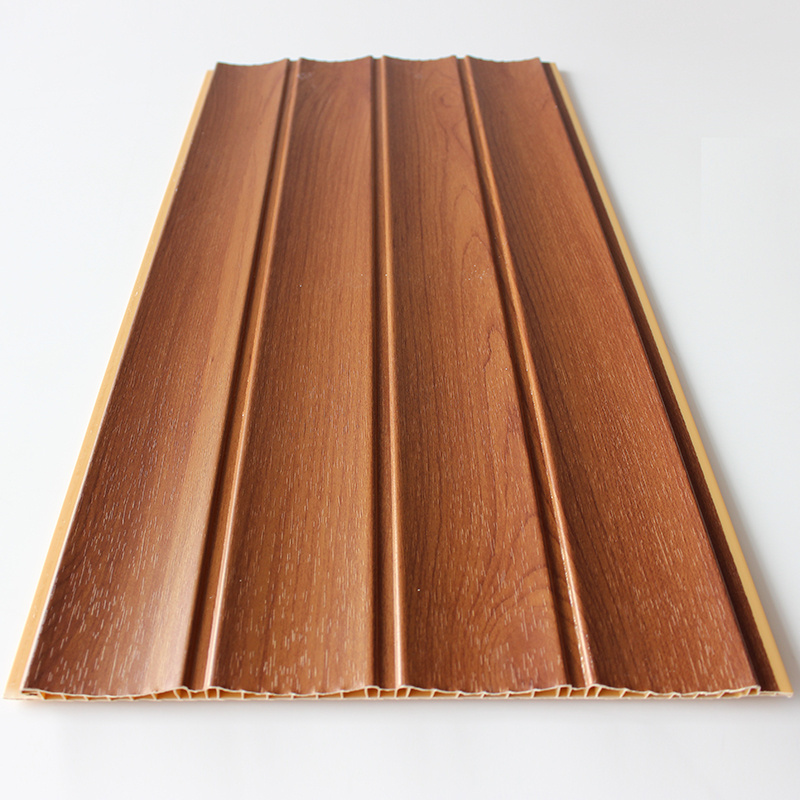 2022 NEW PVC Wave Panel Wooden Grain PVC Ceiling wall Panels Factory Price Ramp design Forro pvc