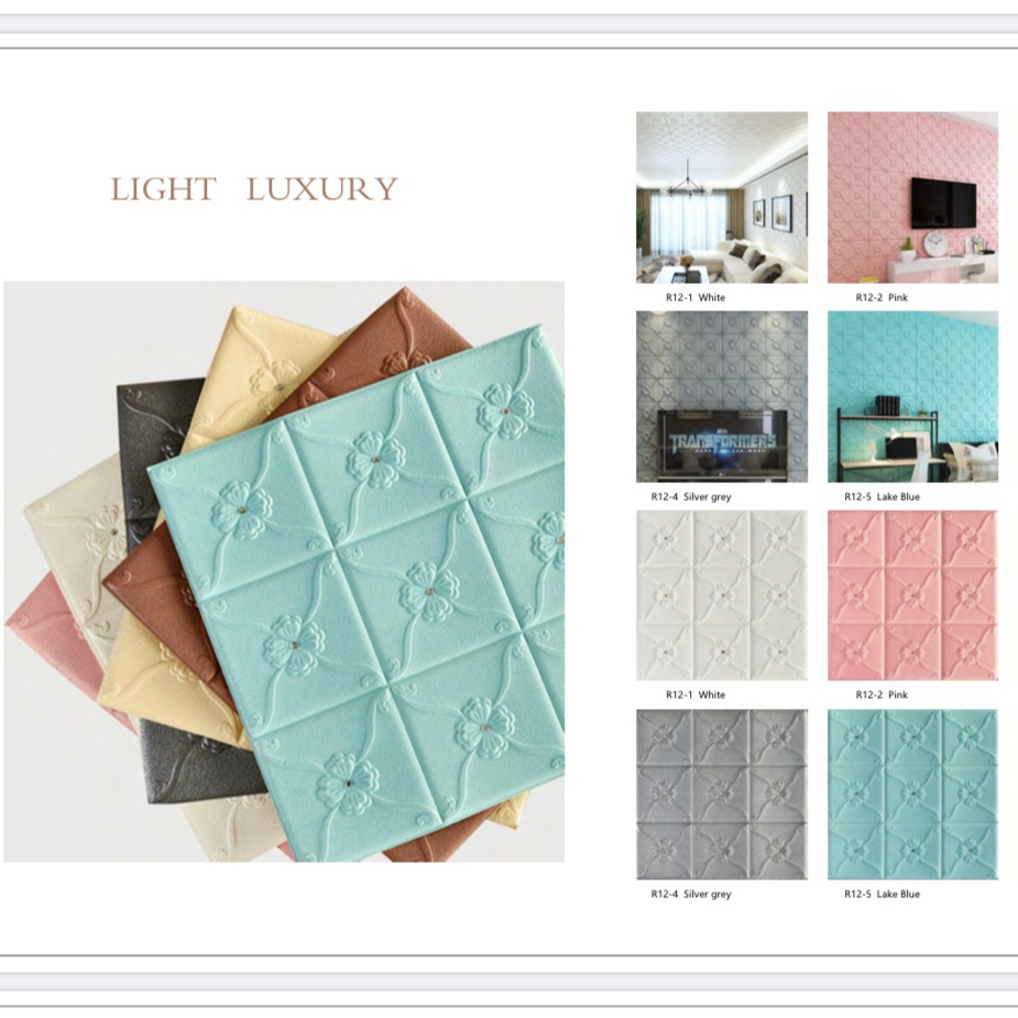 70*77cm  Self Adhesive Protective Wallpaper 3D Brick Foam Wall Sticker Factory sales