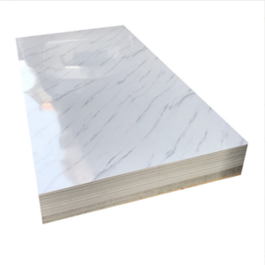 122*244cm 3d design uv glossy pvc marble wall sheet false marble alternative faux pvc stone sheet for wall