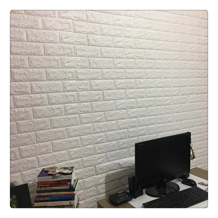 PE foam faux 3d brick wallpaper prices in egypt home decorative wallpaper stickers for living room wallpapers/wall coating