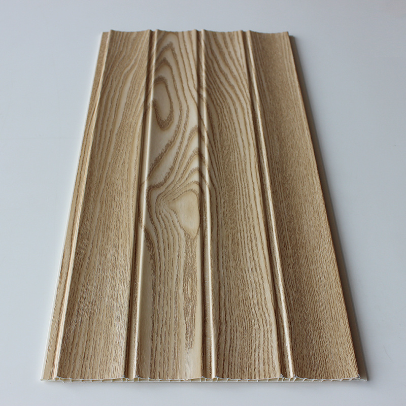 2022 NEW PVC Wave Panel Wooden Grain PVC Ceiling wall Panels Factory Price Ramp design Forro pvc