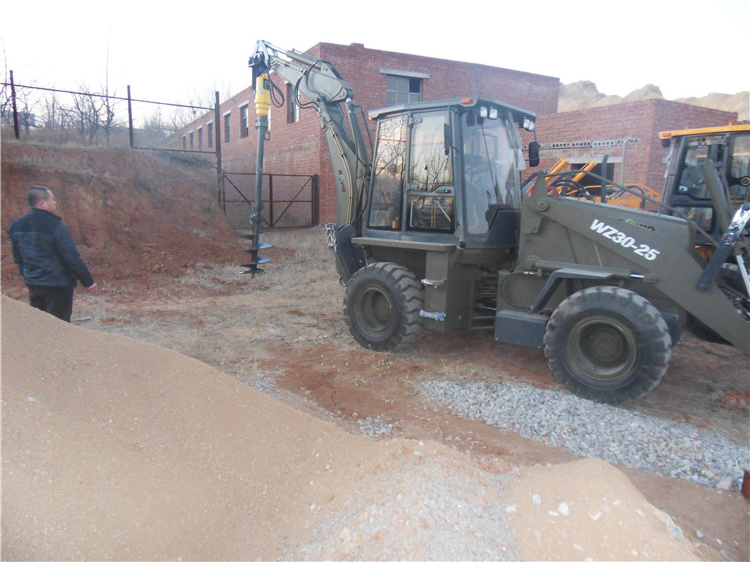 Hydraulic Joystick Pilot Control 4WD Backhoe Loader Tractor For Sale