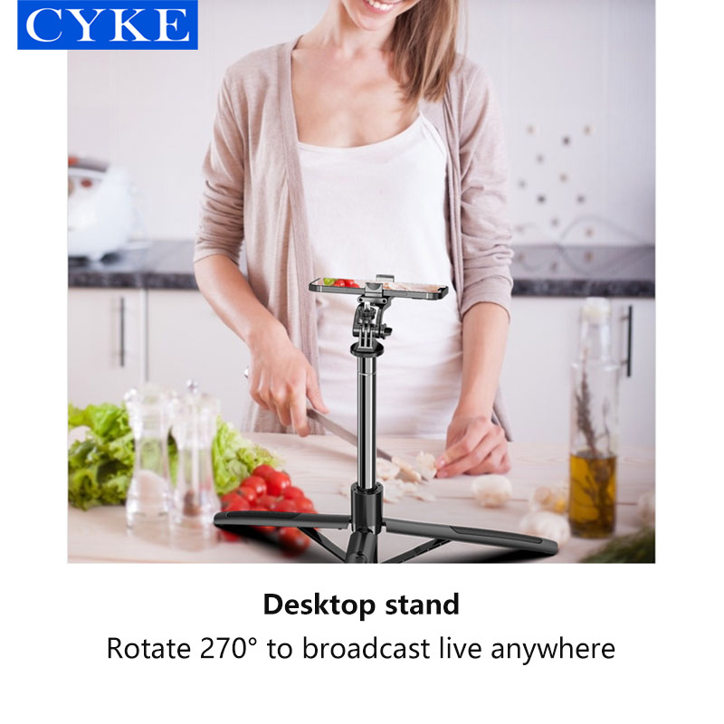 CYKE Q05 62 Inch Long Wireless Bluetooth Selfie Stick Umbrella Tripod Shutter Remote Telescoping Tripod Stand For Bloggers