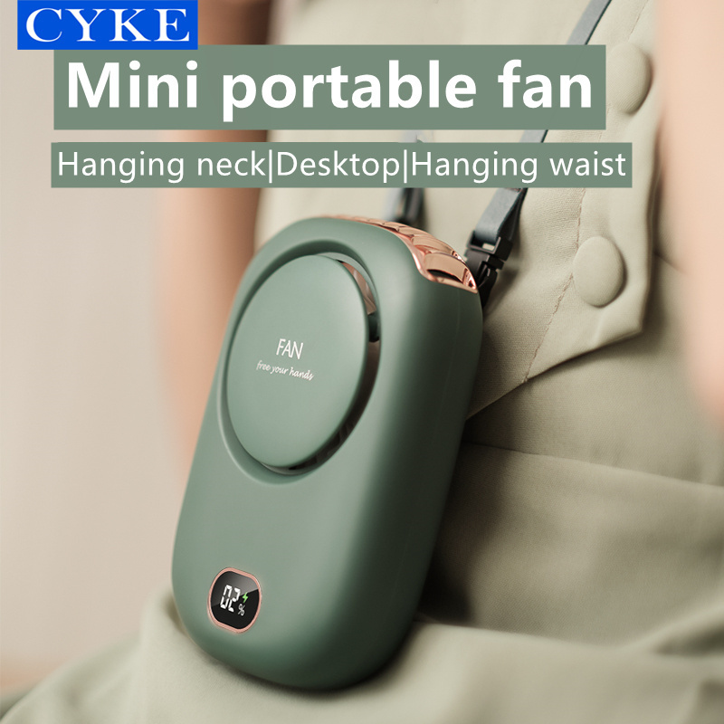 CYKE Neck Fan  with Cord Portable Handheld Mini Small Electric Fan 3 Speed Usb Chargeable Hanging Neck Fan Ventilador DQ203