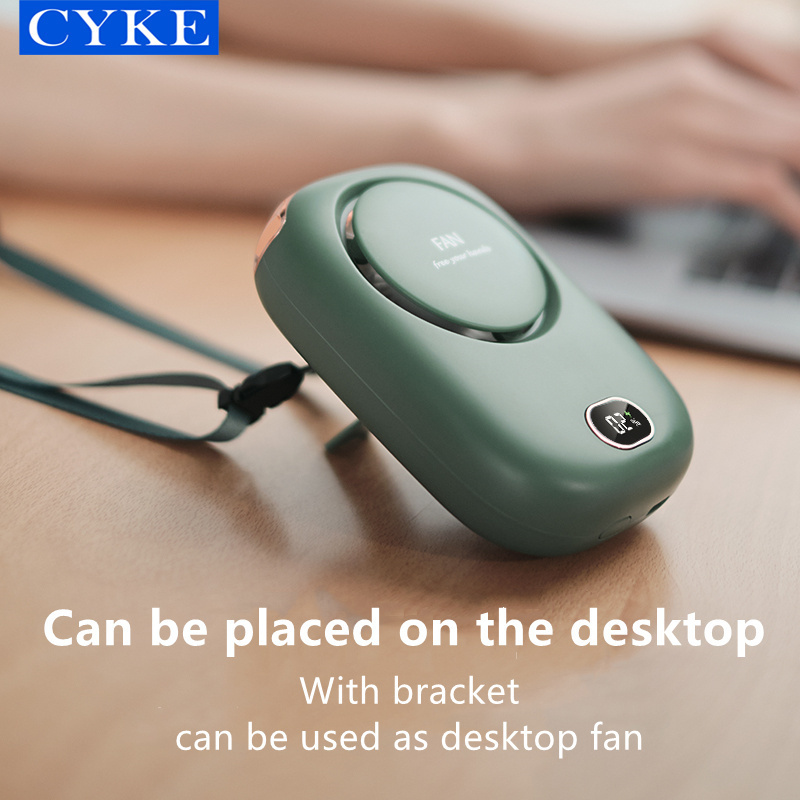 CYKE Neck Fan  with Cord Portable Handheld Mini Small Electric Fan 3 Speed Usb Chargeable Hanging Neck Fan Ventilador DQ203