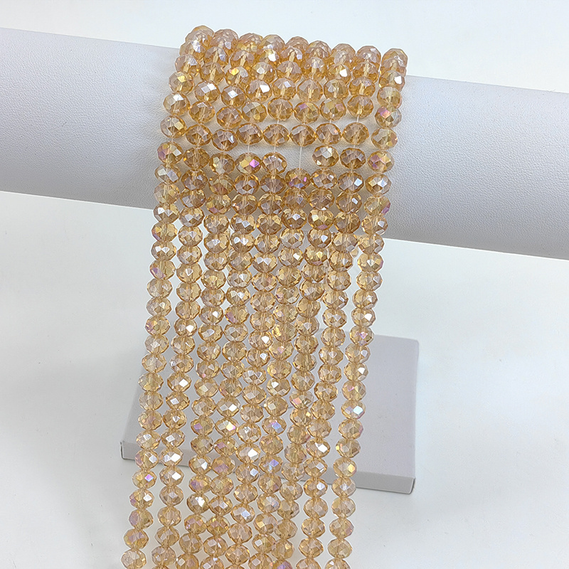 Factory cheap price 2/3/4/6/8mm loose Beads Faceted Crystal Tyre Beads Rondelle Glass Beads For Jewelry Making