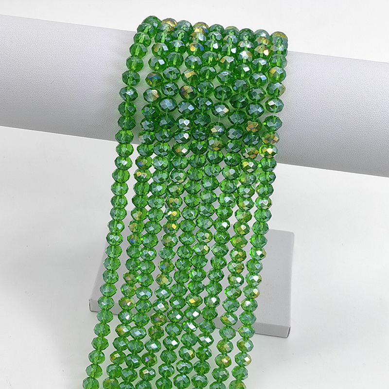 Factory cheap price 2/3/4/6/8mm loose Beads Faceted Crystal Tyre Beads Rondelle Glass Beads For Jewelry Making