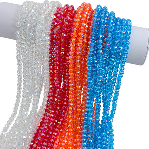 Factory cheap price 2/3/4/6/8mm loose Beads Faceted Crystal Tyre Beads Rondelle Glass Beads For Jewelry Making