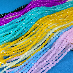 Crystal Wholesale Colorful 6/8/10mm  DIY necklace stone beads Round Glass Beads For Jewelry Making