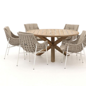 Teak Patio Garden Outdoor Furniture  Cafe Wood Table And Chair Set muebles para exteriores Garden Sets