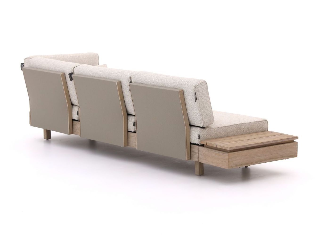 High quality modern teak wood sofa terrace furniture soft waterproof modular