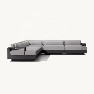 2023 CHANOUWELL Metal Sofa Loveseat Patio Two Seat Simple Sofa Patio Swing Courtyard Aluminum Sectional Sofa Set