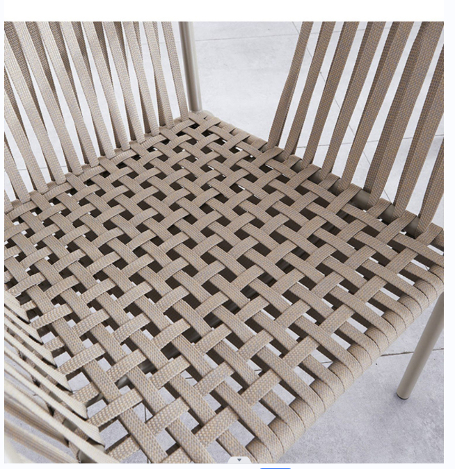 Outdoor dining chairs set metal outdoor rope weave garden patio furniture teak 7 pieces set table and chairs set