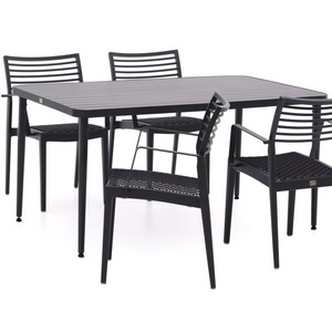 New design dining set with cushion patio dining set rotin for hotel