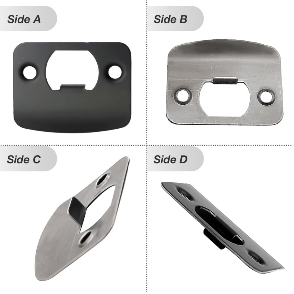 Passage Door Handles Matte Black Interior Door Knobs Square Heavy Duty  Handles Reversible for Right & Left Sided Doors