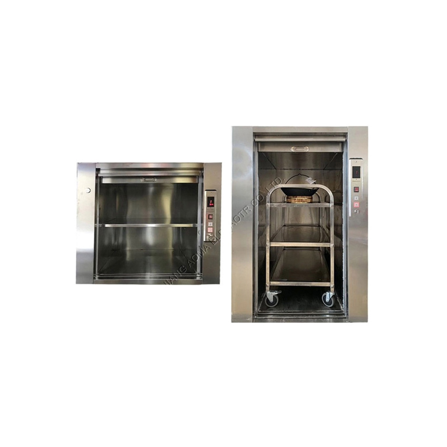 Restaurant Kitchen Mini Food Elevator 100kg Kitchen Dumbwaiter Lift Elevator Japan Modern 304 Hairline Stainless Steel 5 Years