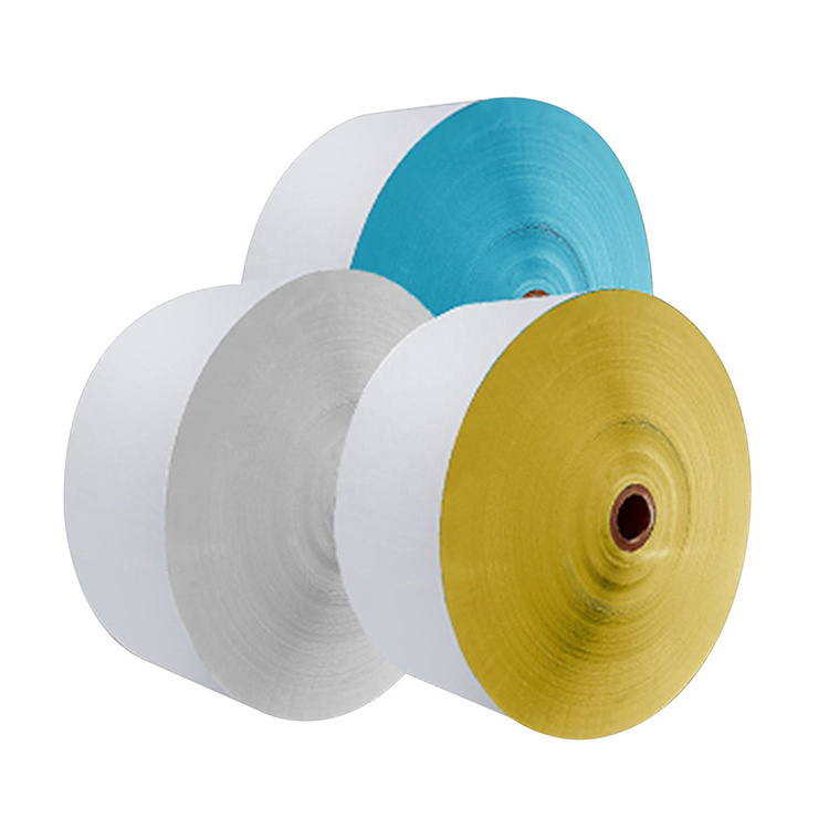 60g Glassine Paper Adhesive Paper Sticker Roll White/Yellow/Blue Color For Base Paper In Large Format Jumbo Roll