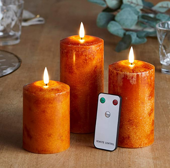 Manufacturers remote control led candles with moving flame simulation paraffin fake candle  3 set candles