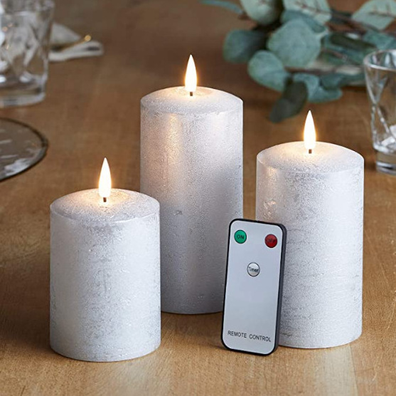 Manufacturers remote control led candles with moving flame simulation paraffin fake candle  3 set candles