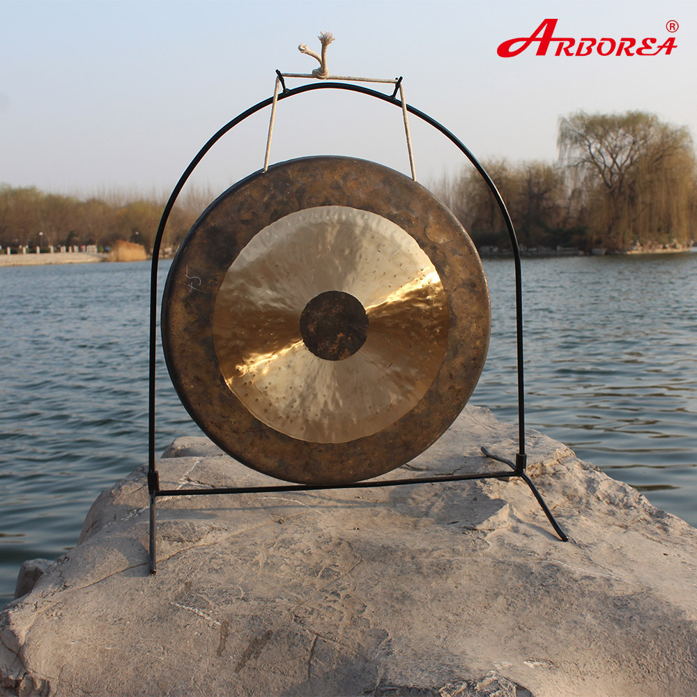 Hand Made Musical Instrument Chinese Gong With Stand