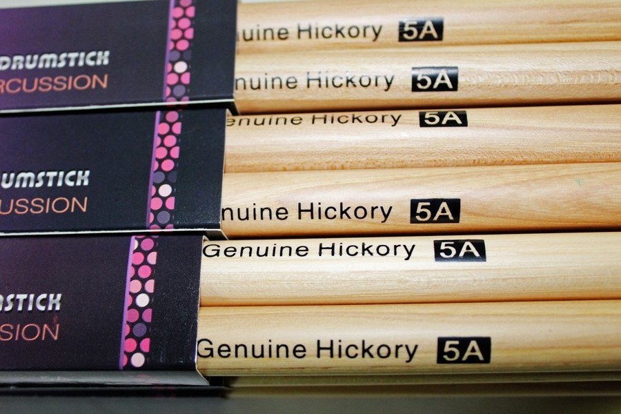 Wooden Color Drumsticks  5 B  Hickory Drum Sticks