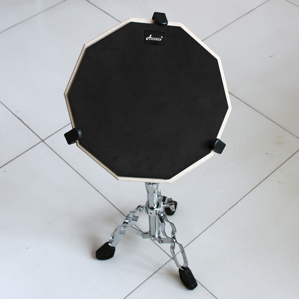 12 inch Rubber Mute Drum Pad with Drumstick for Practice Percussion Instrument