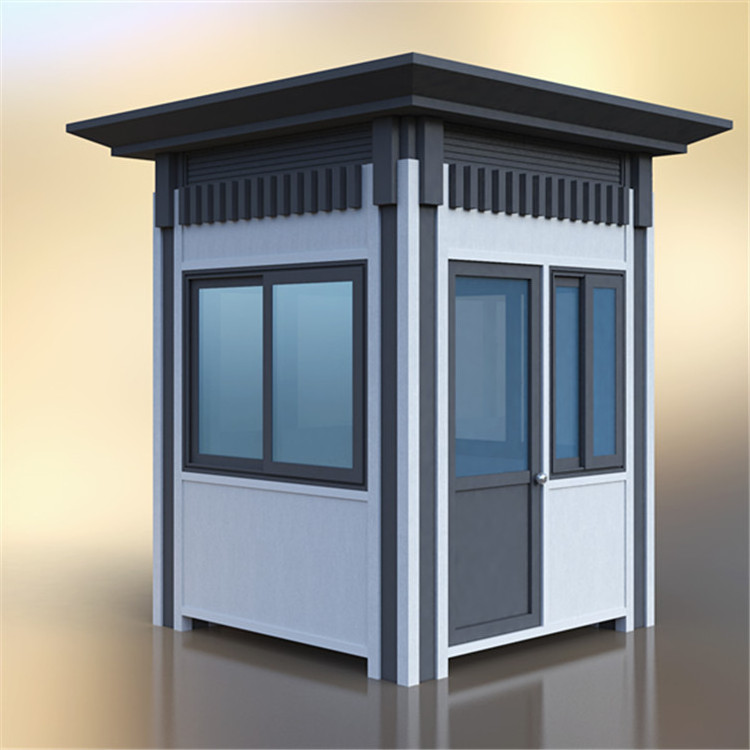 Security Parking Ticket Booth Economic Prefabricated Toll Booth Tool Room Outdoor Sentry Box