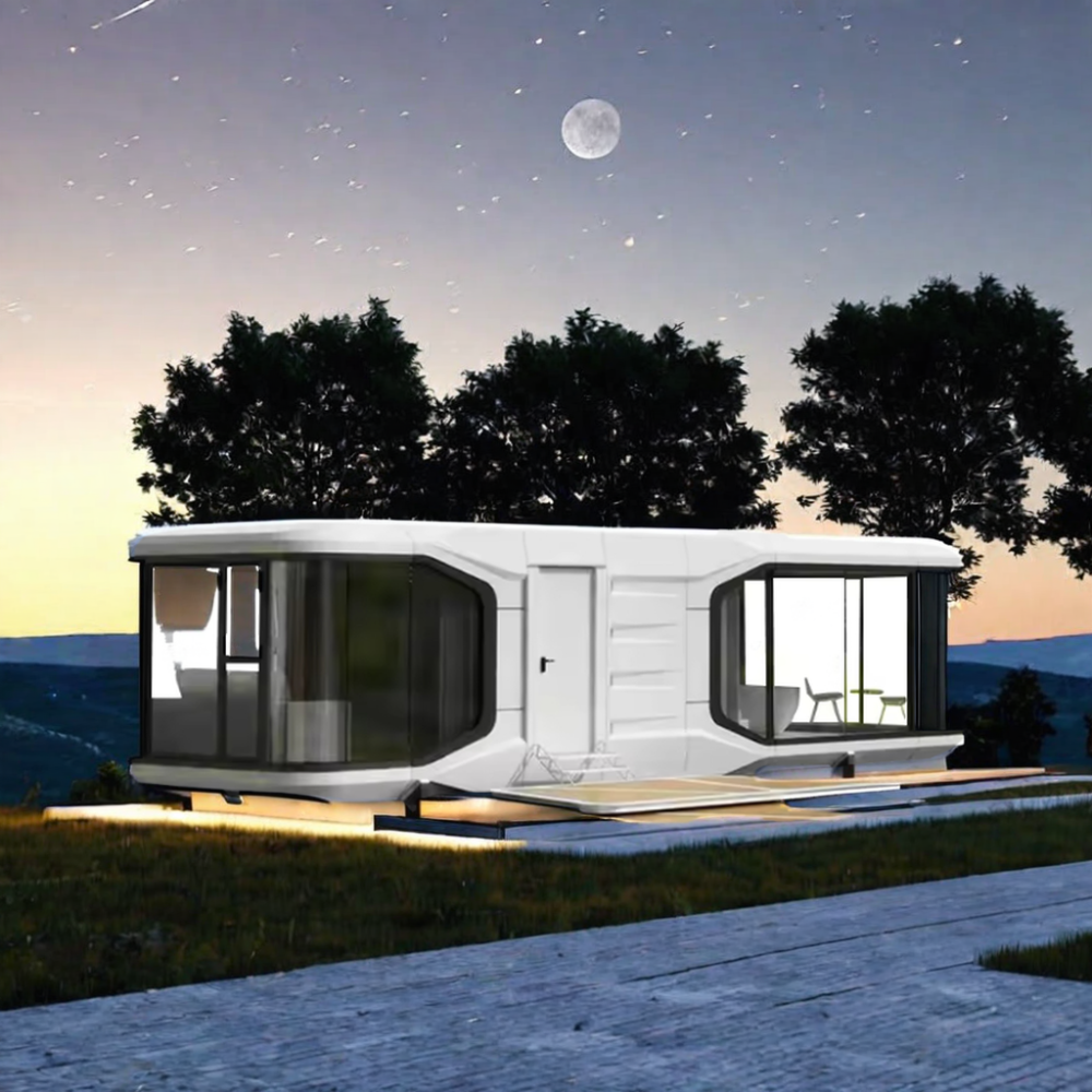 Luxury Mobile Tiny House Prefab Steel Space Capsule Bed Cabin Chinese Design Style Hotel Container Home Sleep Pod & Outdoor Pod