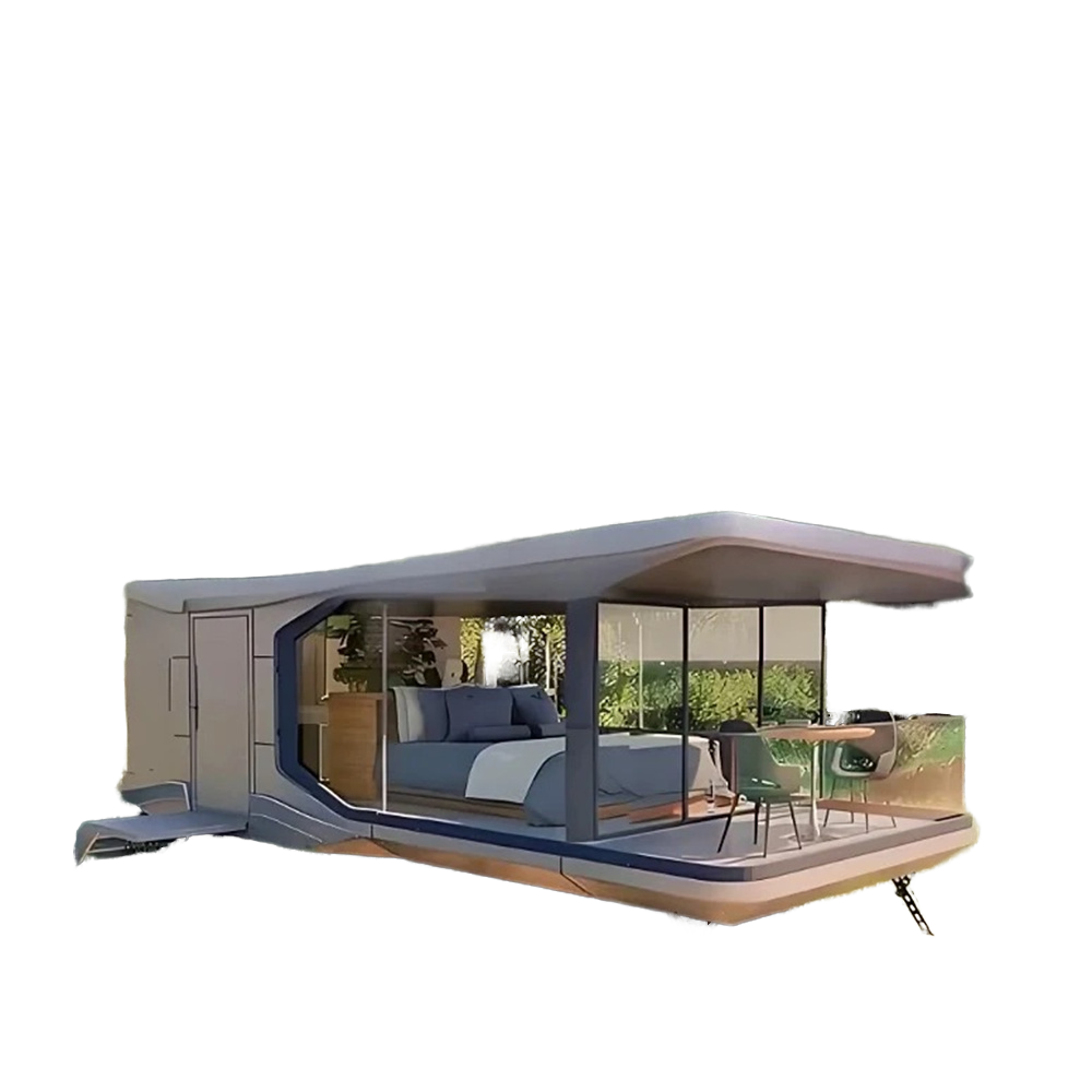 Cymdin Modern Luxury Modular Hotel Easy Installation Eco-Friendly Prefabricated Steel  Mobile House Glass Space Capsule house