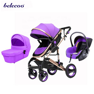 belecoo - 3 in 1 luxury pram cynebaby newborn happy baby doll stroller with car seat