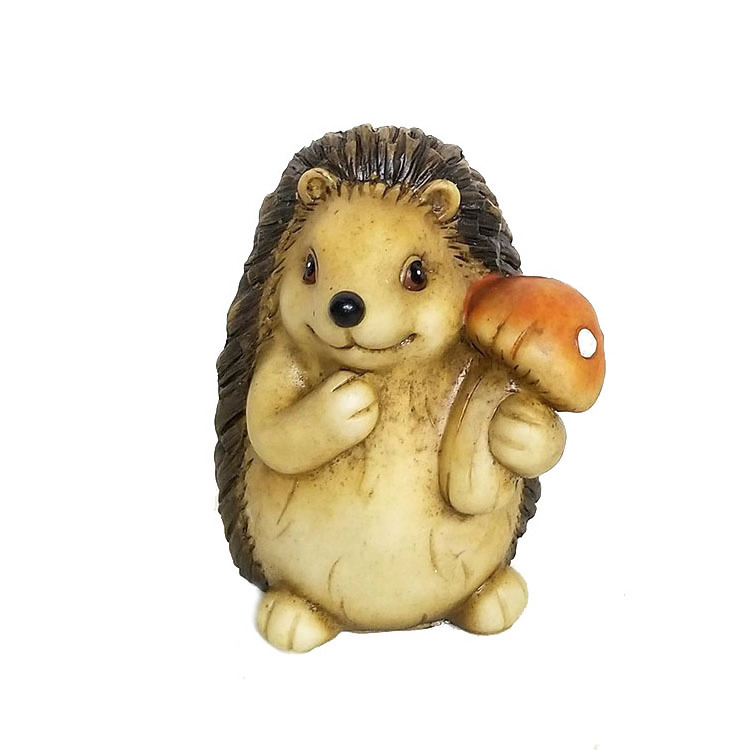 Home Decoration Hedgehog Statue Small Resin Animal Display Figurine Autumn Ornament