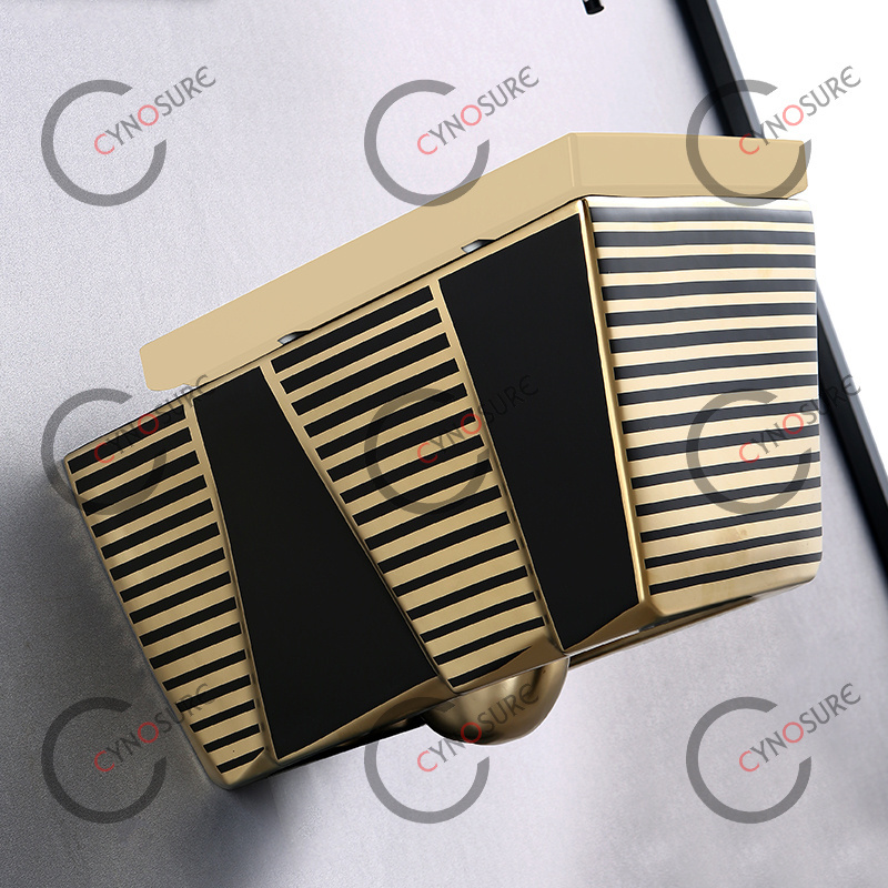 Morden Unique Zebra Pattern Egypt Design Ceramic Black Gold Toilet Wall Hung Toilet One-piece Wall Mounted Wc Toilets Bowl Hotel