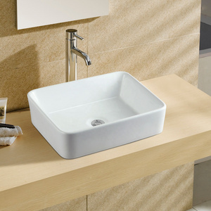 Factory Sales White Morden Wash Basins Sink Single Basin Large Vanity Wall Hung Marble Bowl Bathroom