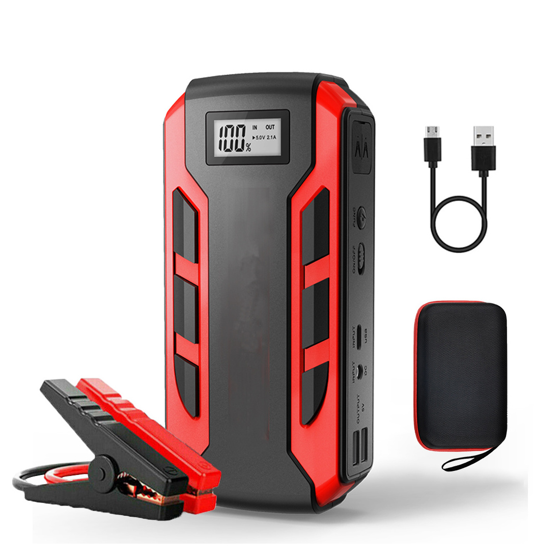 Car Battery Jump Starter 2000 Amp 10000mAh Car Booster with LED Flashlight 12V Auto Lithium Portable Battery Pack