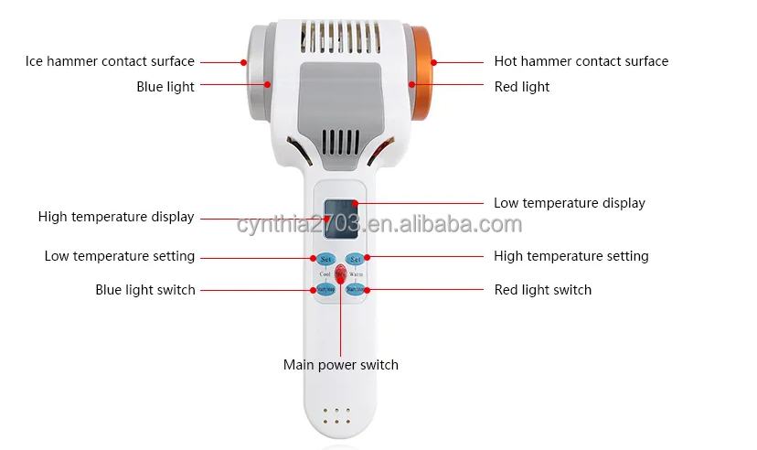 Hot And Cool Hammer For Skin Rejuvenation Facial Massage Beauty Device System Skin Rejuvenation For Skin Care Machine