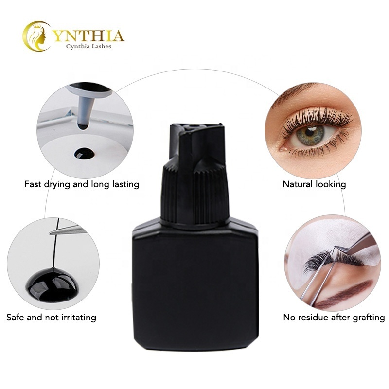 Premium Waterproof Custom Fast dry strong individual Low Humidity Black Clear Lash Adhesive Sensitive Eyelash Extension Glue