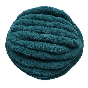 Factory Wholesale Thick Polyester Chenille Chunky Yarn for Arm Knitting Chenille Blanket