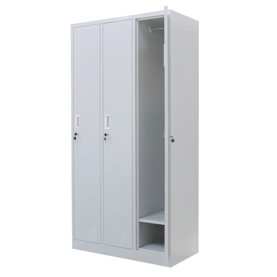 3 stainless steel wardrobes, cabinets, school hospital offices, stainless steel metal storage cabinets