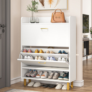 Luxury Modern Wooden Shoe Rack Cabinet Shoe Organizer Rack With Door