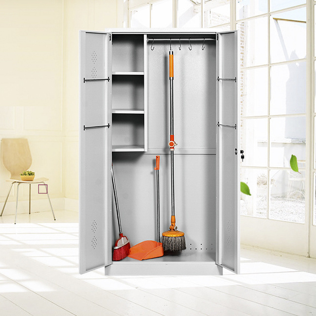 Stainless steel cleaning cabinet Sanitary cabinet balcony School mop broom tool locker