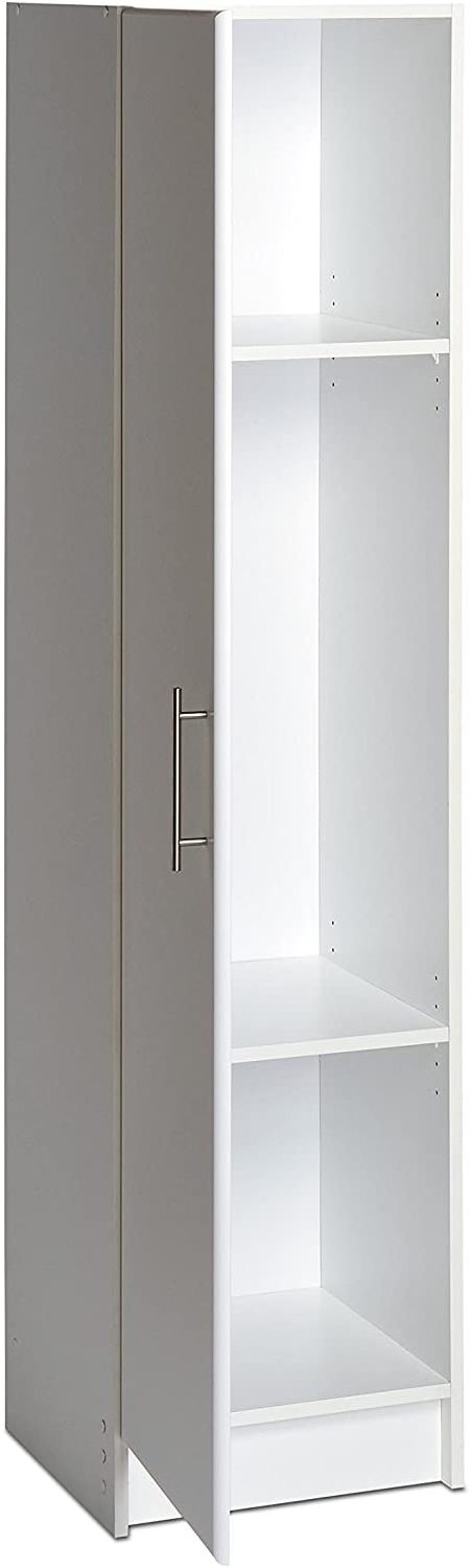 White Living Room Furniture Style Narrow Cabinet Tall Corner Cabinet For Furniture & Decor