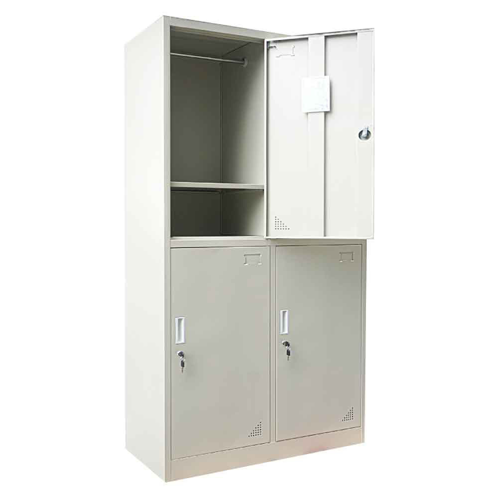 Students Wardrobe 4 door Dressing Furniture Steel Wardrobe Locker