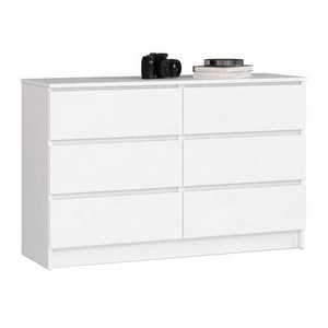 Custom white dressers bedroom furniture wood storage cabinet 6 drawers