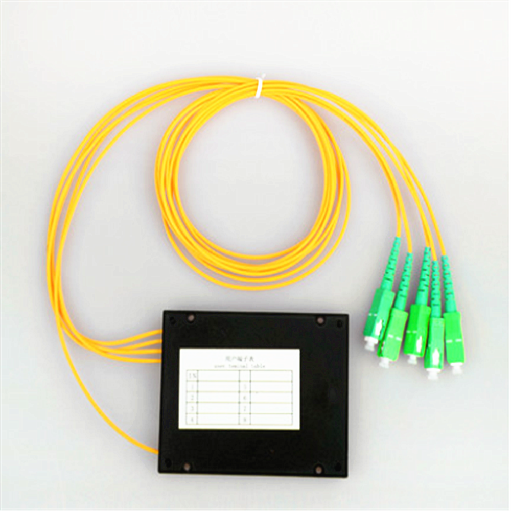 Well distribution fiber optic equipment 1 x 4 2 8 16 32ABS module box  passive optical connector Fiber Optic PLC splitter