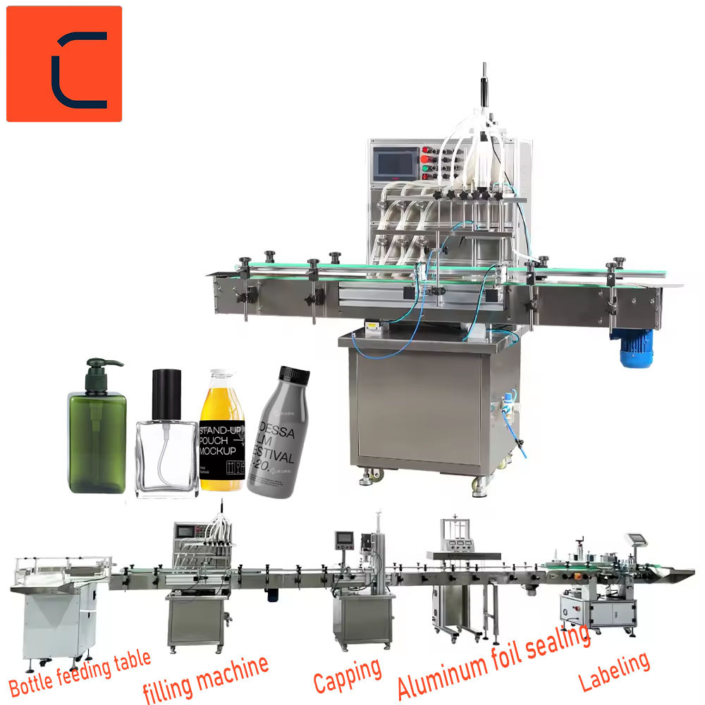 Full Automatic Desktop Small Volume Liquid Filling Machine Capping Machine Labeling Machine Whole Filling Line